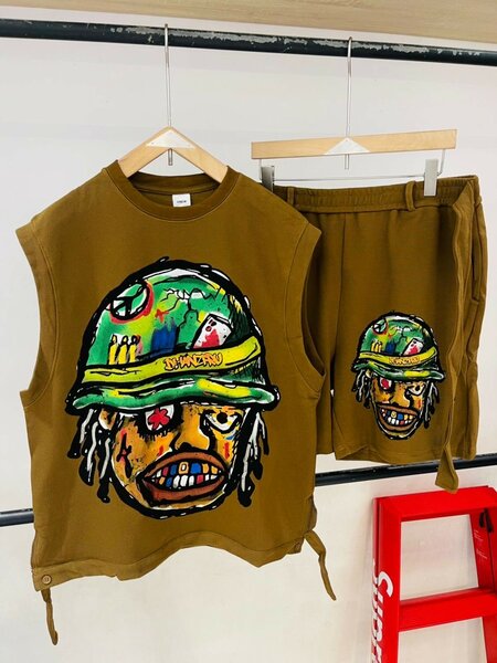 Top and down matching set for men