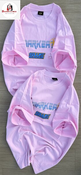 T-shirt unisexe rose imprimé