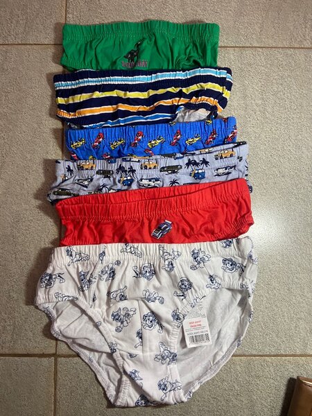 6 pieces pure cotton underpants for boys