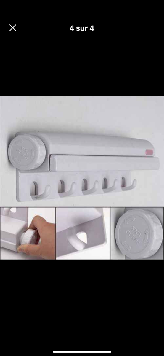 Corde à linge rétractable