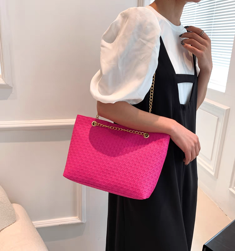 Sac à main à texture légère rose