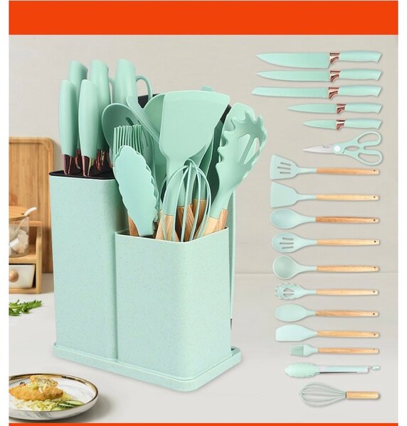 19 pieces silicone kitchen set