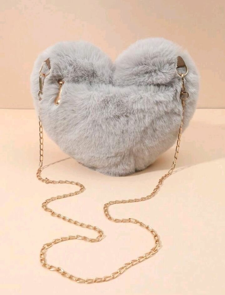 SHEIN Furry Soft Ladies Handbag Purse