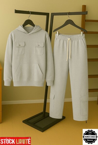 Ensemble jogging gris confortable