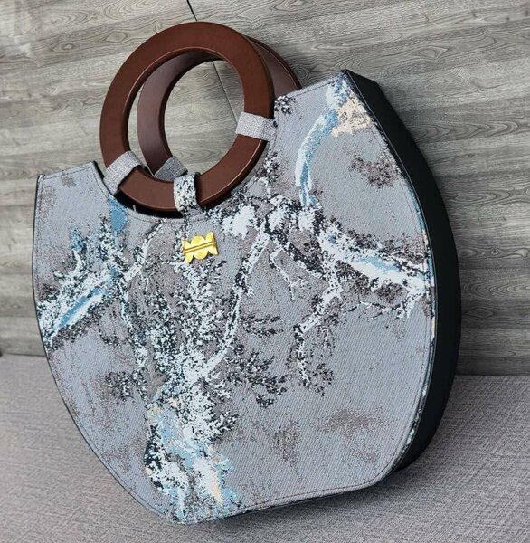 Sac caba avec poignées en bois