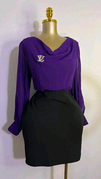 Robe Élégante Noir et Violet