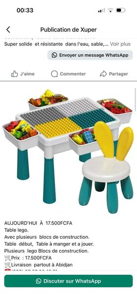 Table de Jeu Enfant Multiactivité