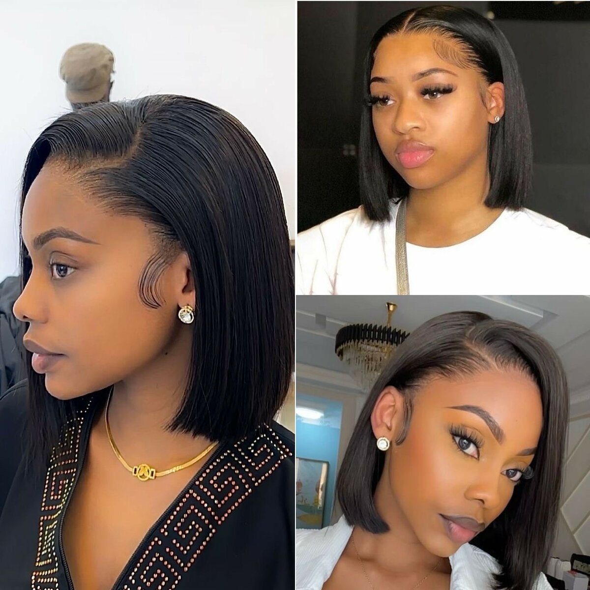 Perruque Lace Front Bob Coloré