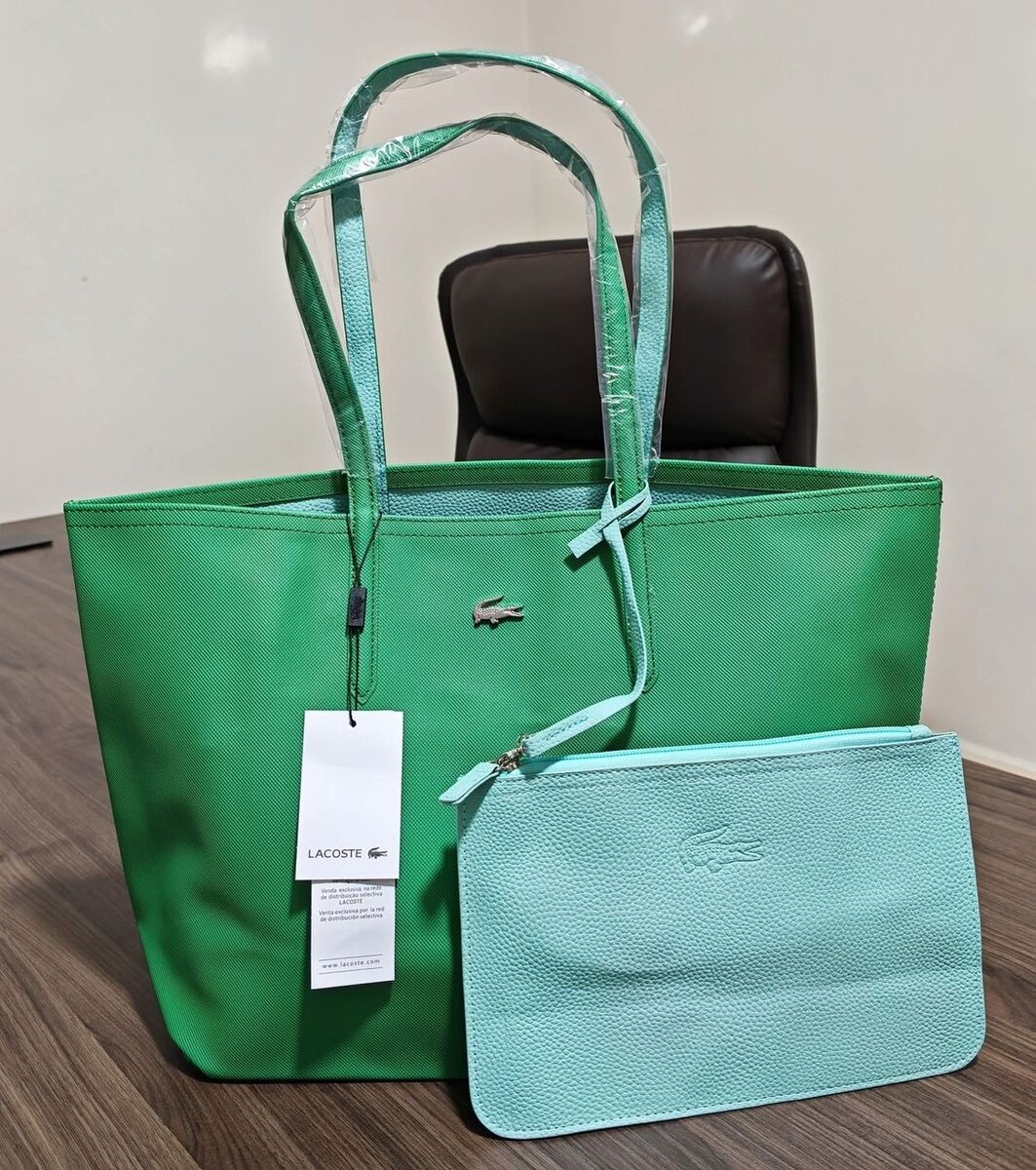 Sac cabas en cuir Lacoste