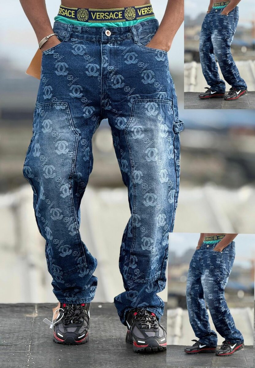 Jeans pour Hommes à Motifs