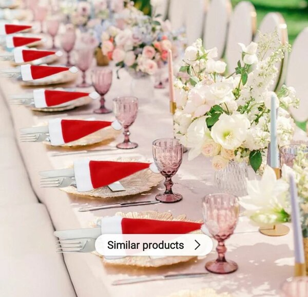 Christmas Santa Hat Utensil Holders