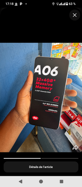 Téléphone portable A06 32+4Go