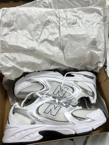 New Balance 530 White Silver Metallic