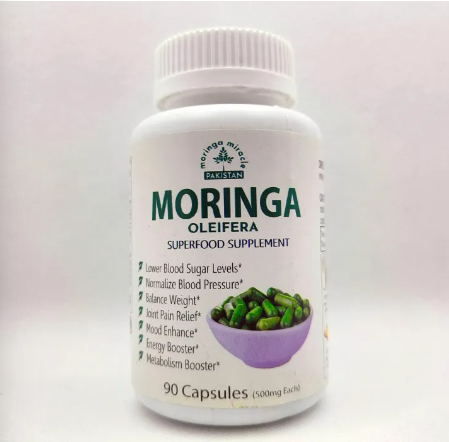 Moringa Capsules 90 - Organic Pills, Weight Loss