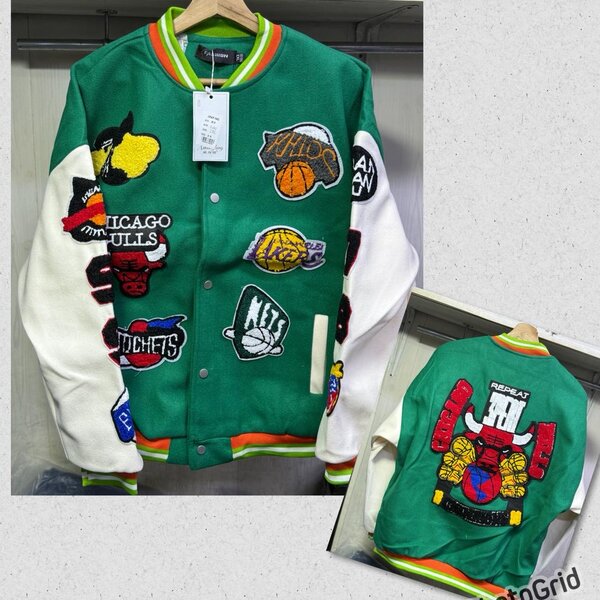 Blouson varsity patchwork