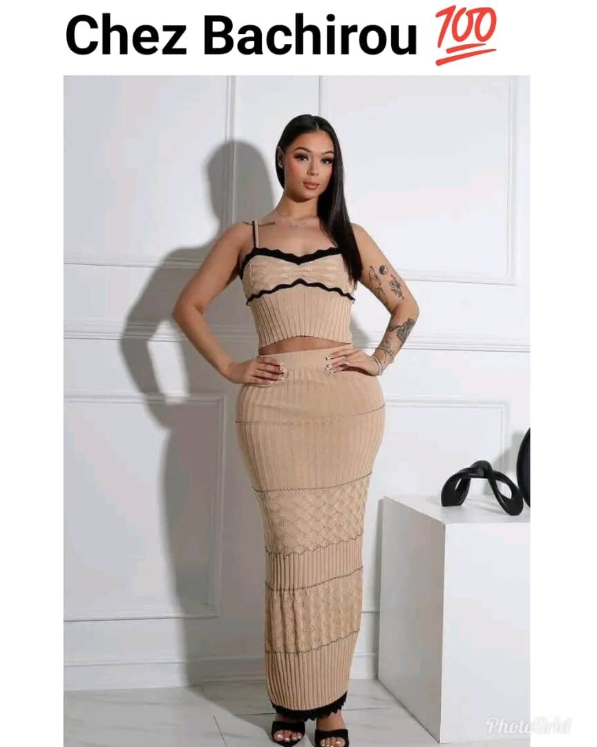 Ensemble Jupe Top Élégant Femme