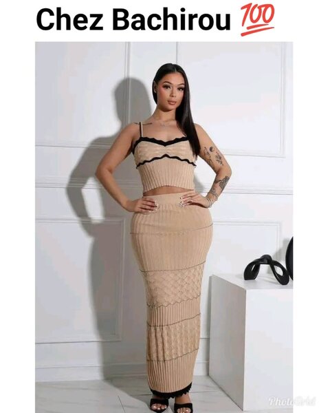 Ensemble Jupe Top Élégant Femme