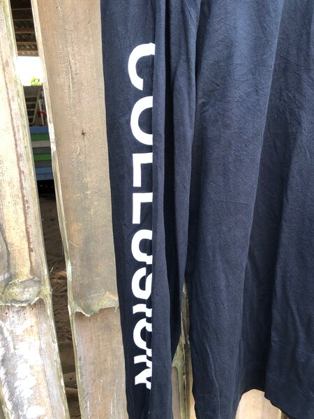 T-shirt noir homme manches longues COLUSION