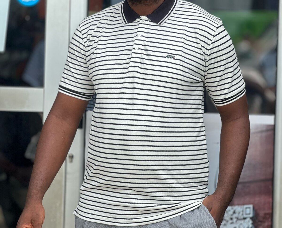 Polo homme rayé élégant