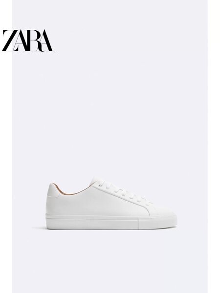 Zara White Leather Sneakers