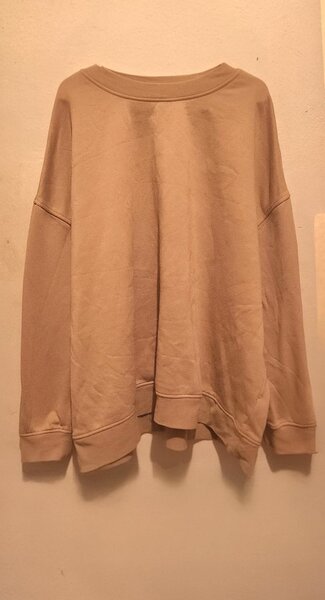 Sweatshirt beige grande taille
