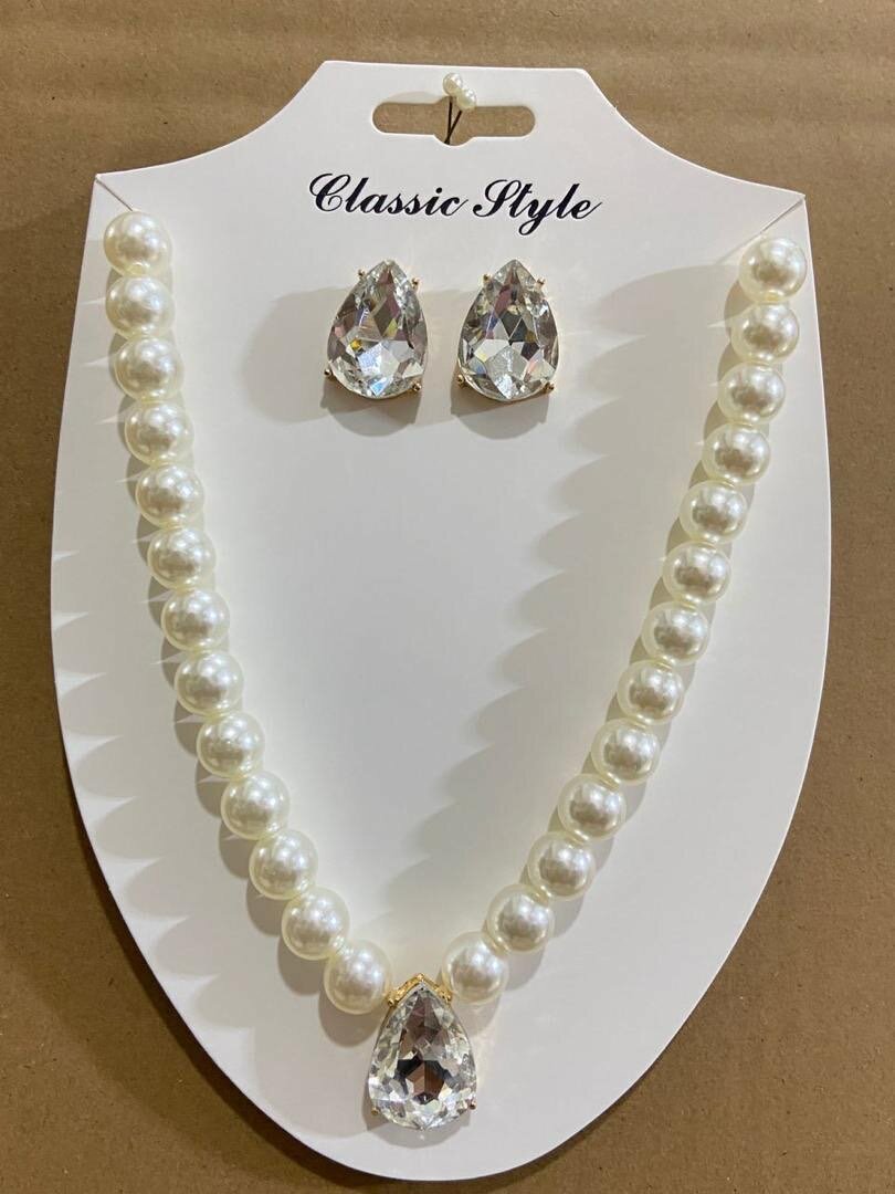 Collier et Boucles Luxe Perles