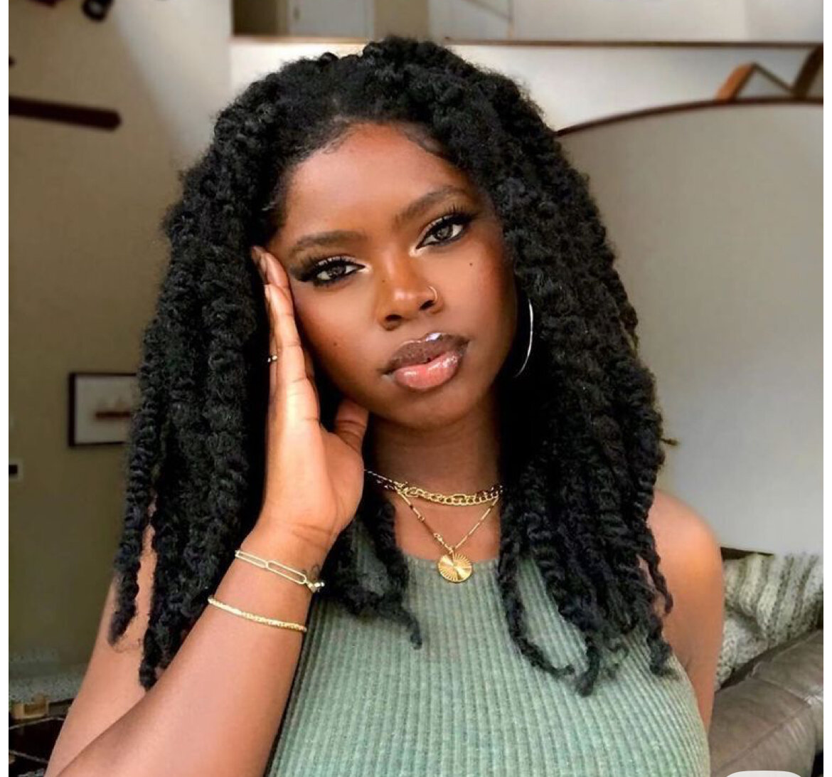 Extensions en cheveux naturels twist