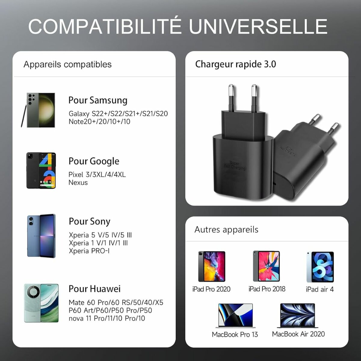 Chargeur Rapide USB C Samsung