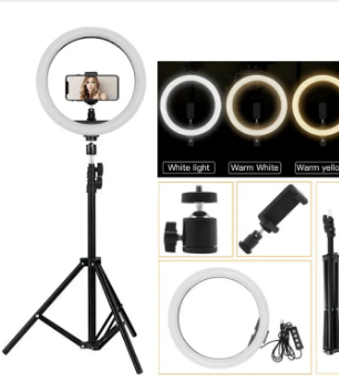 26cm Selfie Ring Light +7ft Tripod Stand