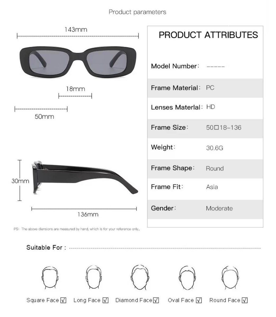 Lunettes de Soleil Carrées PC