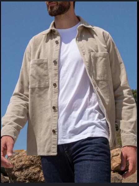 Surchemise en velours côtelé