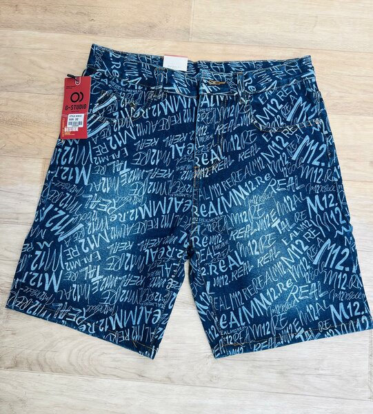 Shorts en jean imprimés homme