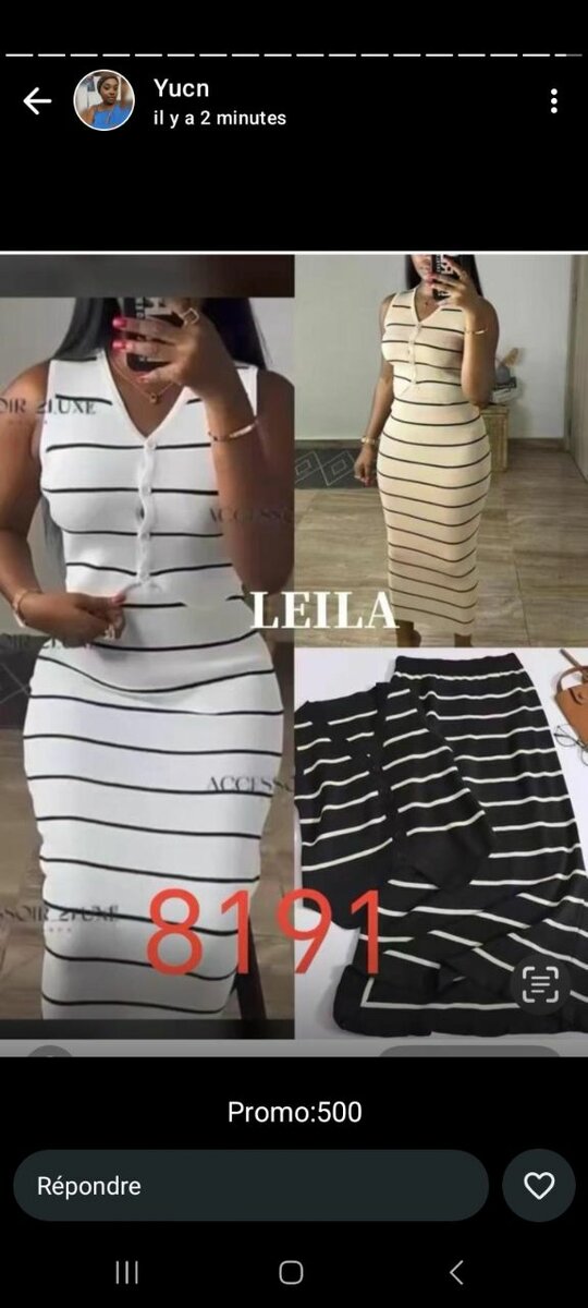 Robe Longue Rayée Élegante