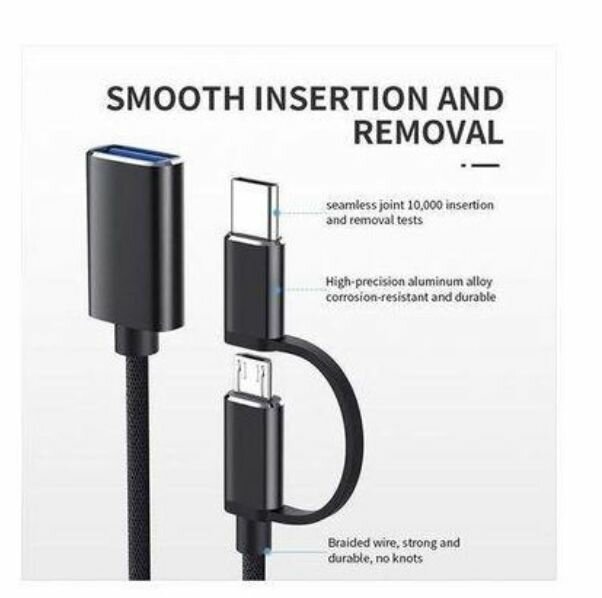 Câble OTG USB 3.0 2-en-1
