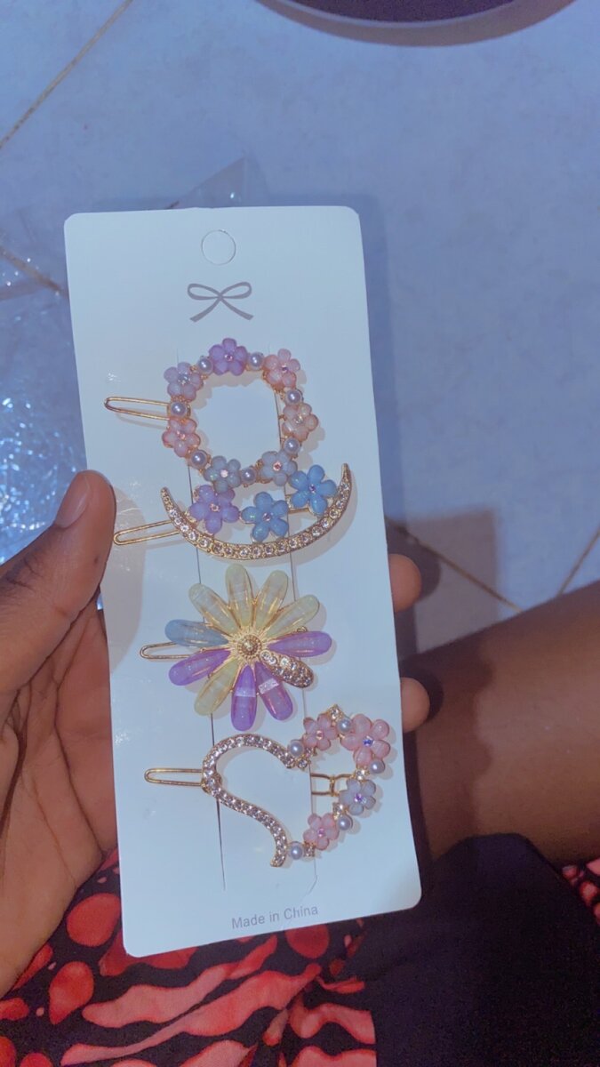 Épingles à cheveux florales colorées