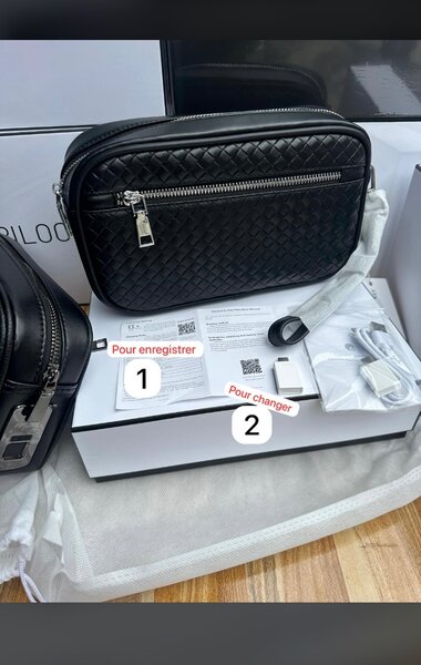 Sacoche homme avec empreinte