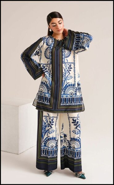 Woman's Stylish Stitched 2 Pcs Digital Printed Shirt with Pl