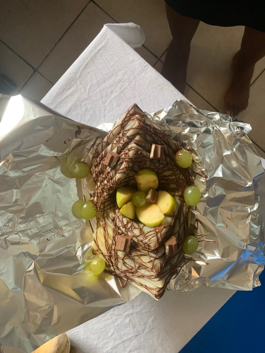 Crêpes au nutella +des Fruits