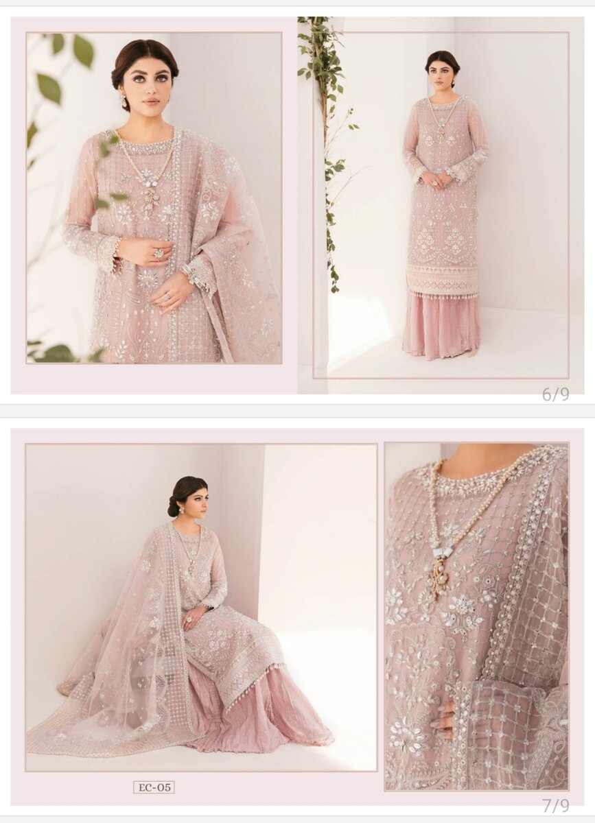 Ladies luxury organza 3 pieces