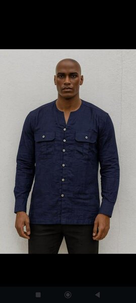 Chemise Homme à Col Mao