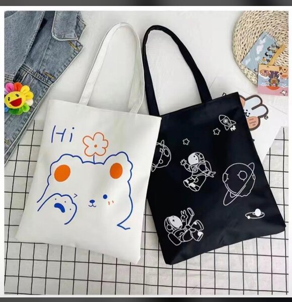 Sacs en toile imprimés mignons