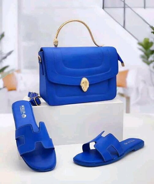 Ensemble sac et sandales bleu