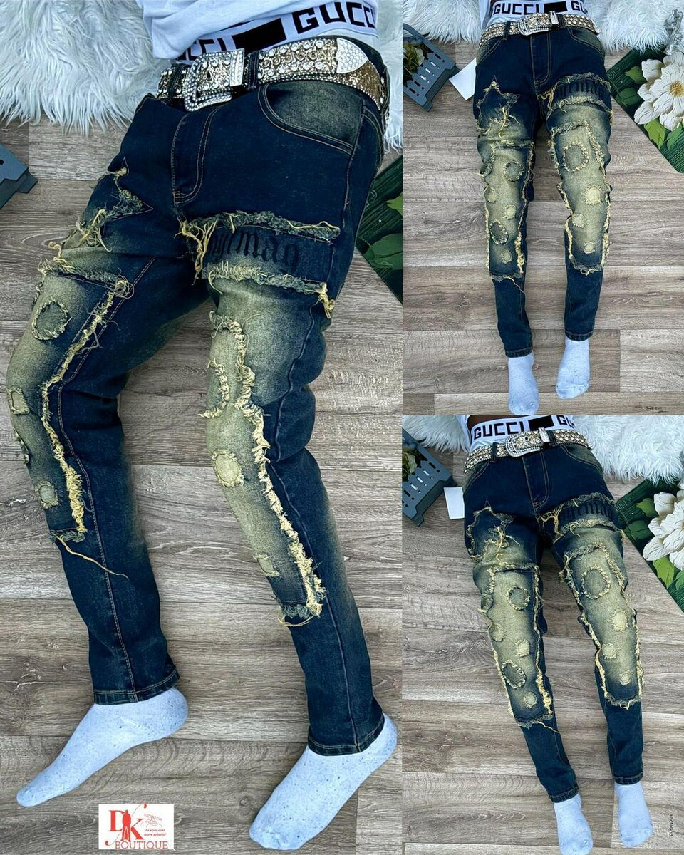 Jeans déchirés tendance homme