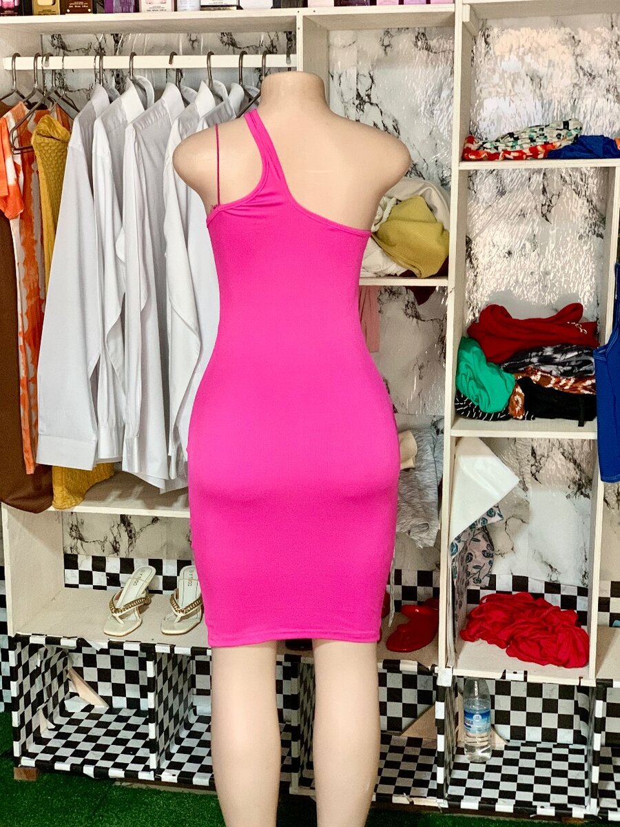 Robe Épaules Dénudées Rose