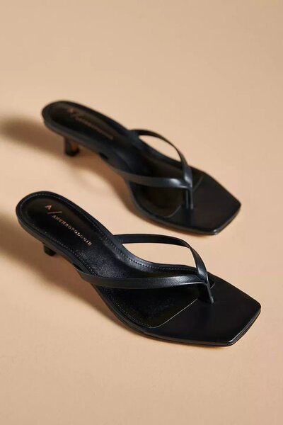 Sandales à talons fins en cuir