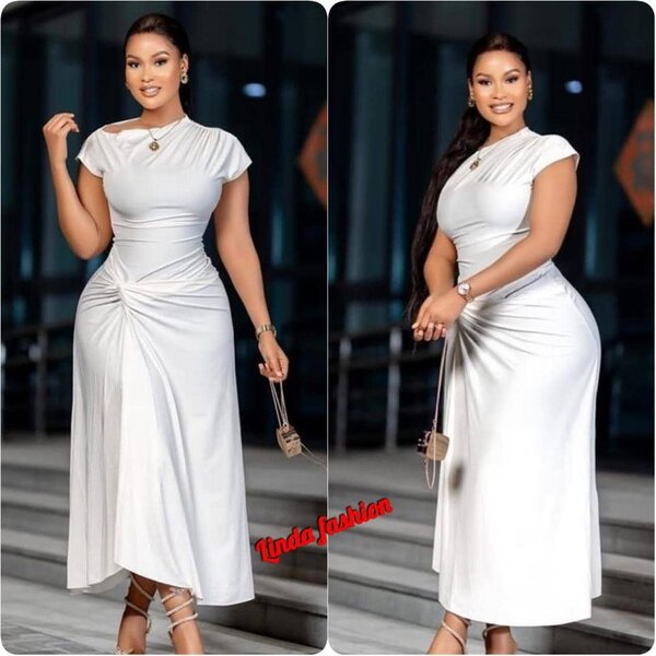 Robe longue élégante blanche