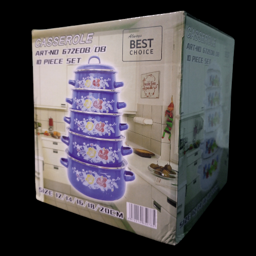 Ensemble de Casseroles 10 Pièces