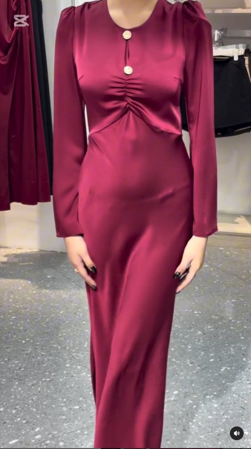 Атласное платье