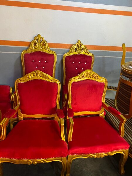 Fauteuil Baroque Rouge Luxueux