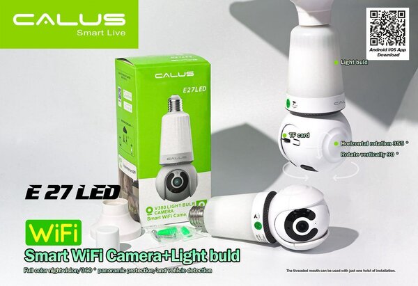 Caméra WiFi LED E27 intelligente